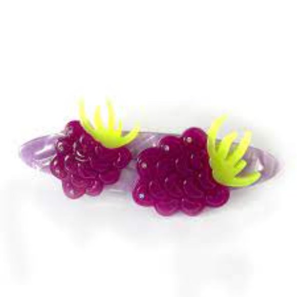 CENTINELLE Raspberry Medley Hair Barette Clips (2 Total) - Picture 2 of 3